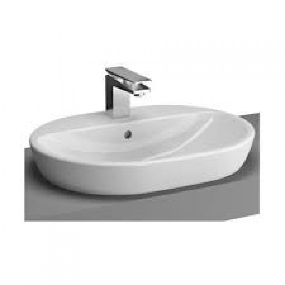 Vitra Armatür bantlı oval çanak lavabo, 60 cm